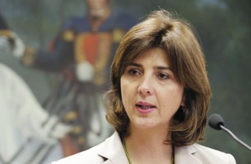 Colombian Foreign Minister Maria Angela Holguin R 390 (photo credit: REUTERS)