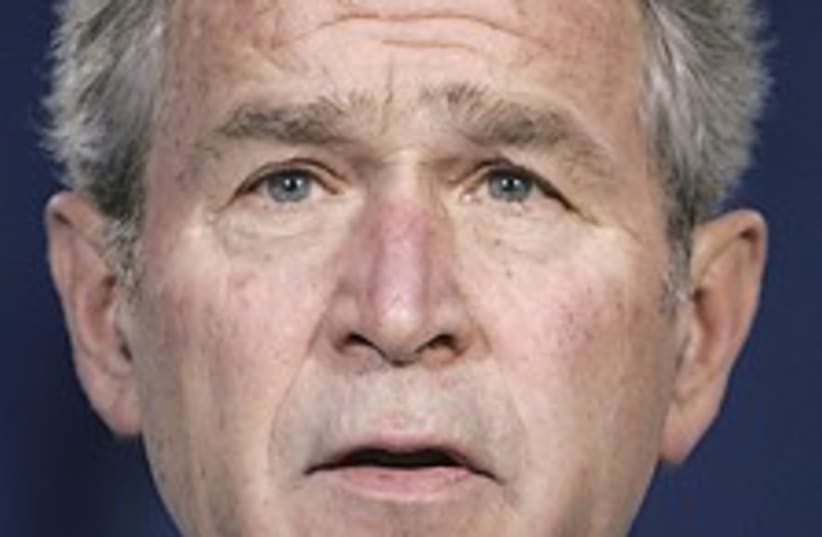 Bush big face 224.88 (photo credit: AP)