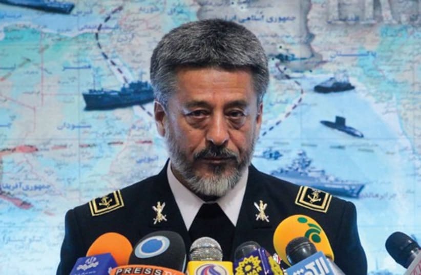 Iranian Navy Commander Habibulah Sayari  (photo credit: Reuters)