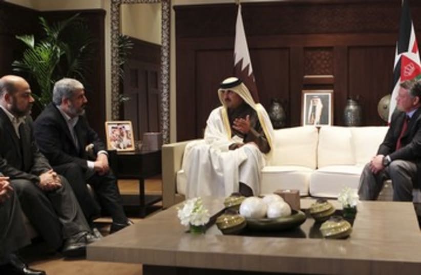 Mashaal, Qatar crown prince, King Abdullah_311 (photo credit: Reuters)