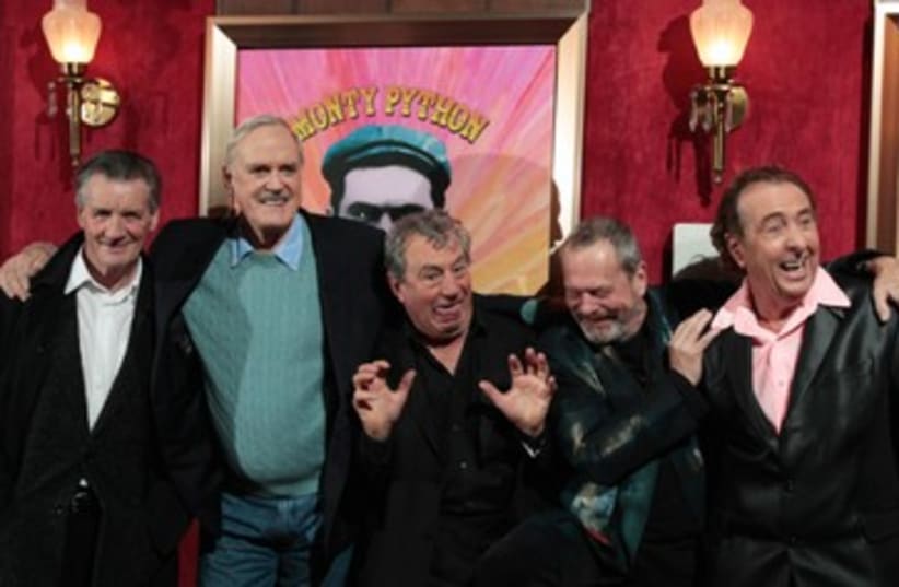 Original cast of Monty Python 390 (photo credit: REUTERS/Lucas Jackson)