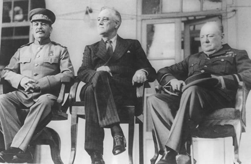 Stalin, Roosevelt and Churchill 521 (photo credit: Library of Congress / MCT)