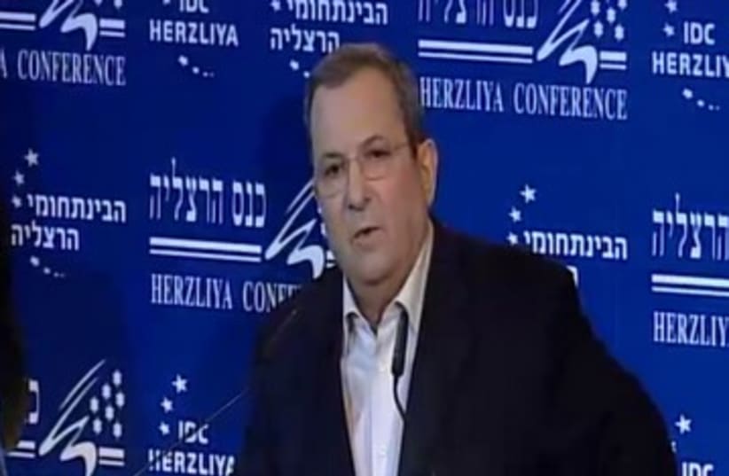 Barak at Herzliya Conference 390 (photo credit: Screenshot)
