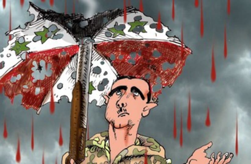 Assad in the blood rain {DO NOT REPUBLISH}_390 (photo credit: Avi Katz)