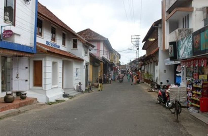 Jew Street in Mattancherry, India 390 (photo credit: Wikimedia Commons)