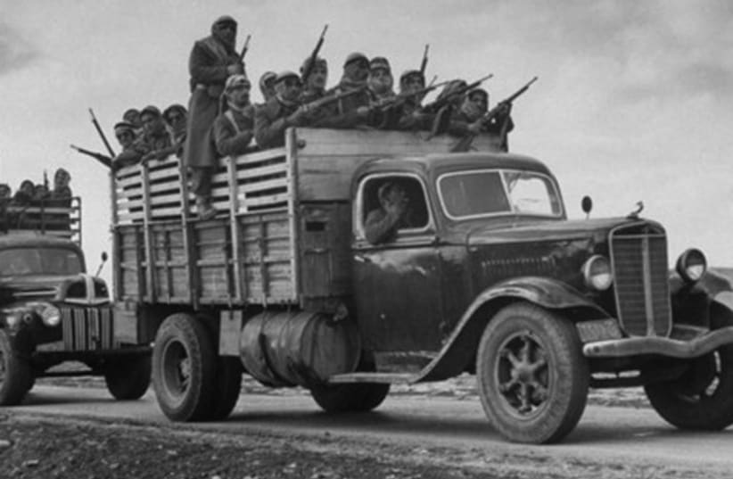 Arab army invading Israel in 1948_521 (photo credit: benatlas.com)