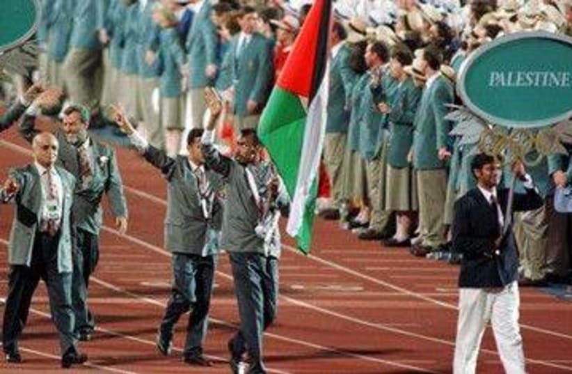 First ever Palestinian Olympic delegation 390 (R) (photo credit: Charles Platiau / Reuters)