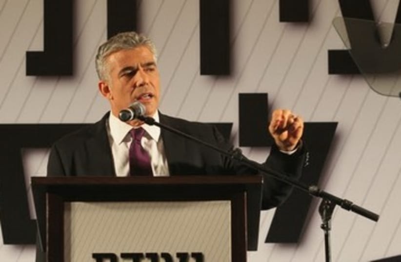 Yair Lapid speaks at a business conference in Eilat 390 (photo credit: Ezra Levi)
