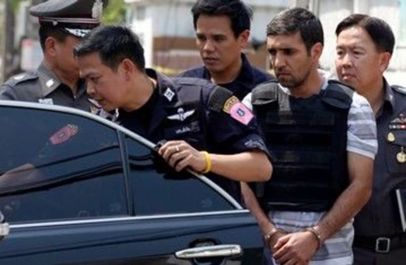 Thai police escort Iranian terror suspect 390 (R) (photo credit: REUTERS/Kerek Wongsa)