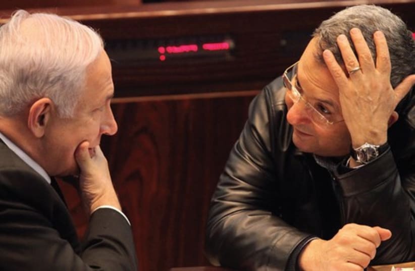 Prime Minister Netanyahu with Defense Minister Barak  (photo credit: Courtesy )