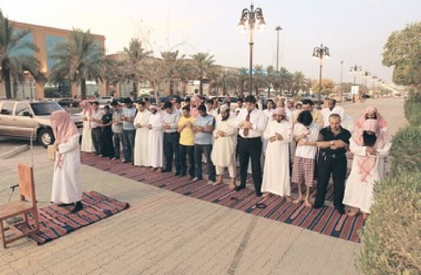 Religious police in Ryiadh, Saudi Arabia (photo credit: Reuters)