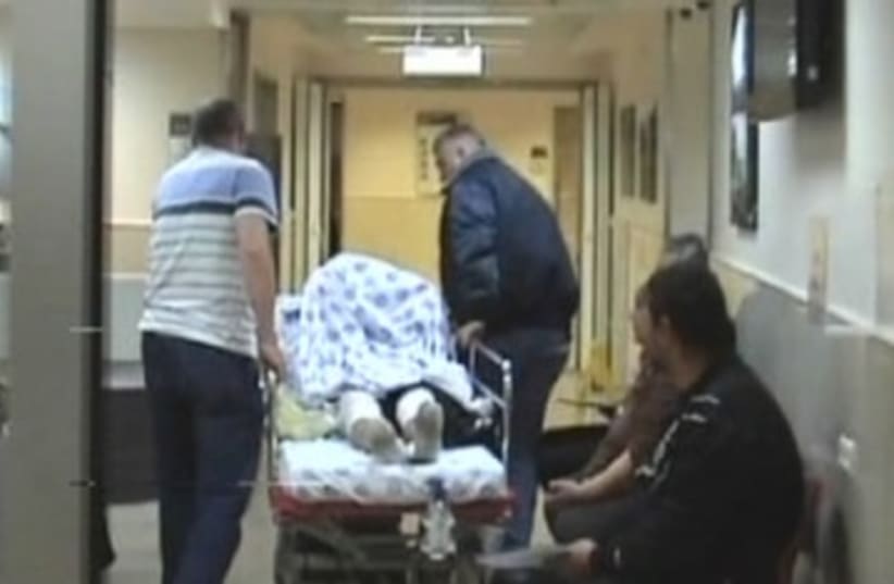 hospitalized soldier at Rambam, Haifa_150 (photo credit: Channel 10)