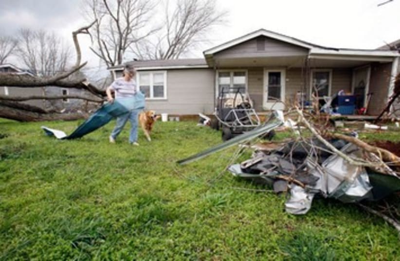 Tornado damage in US 390 (photo credit: REUTERS/Harrison McClary)