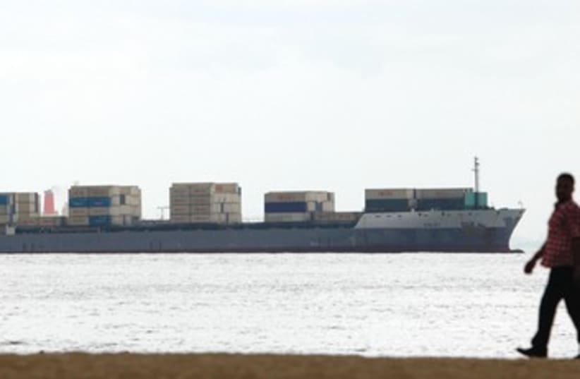 Iranian cargo ship 390 (photo credit: Reuters)