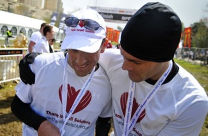 Richard Bernstein at the Jerusalem marathon 370  (photo credit: Hadas Parush)