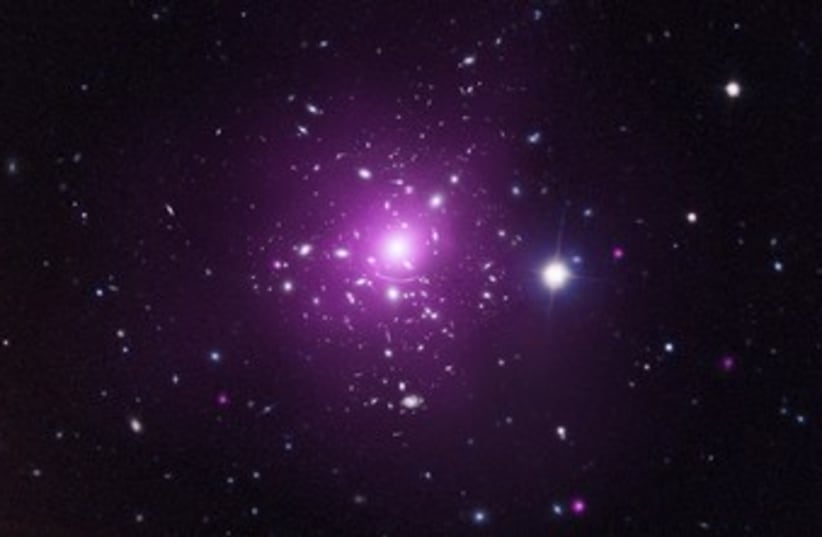 The dark matter in Abell 383 370 (photo credit: NASA/CXC/Caltech/A.Newman et al/Tel Aviv/A.Morandi)