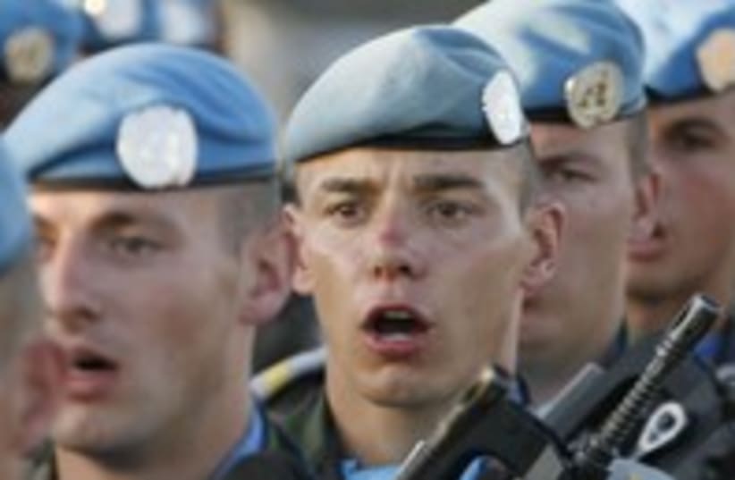 French soldiers in UNIFIL 300 (photo credit: REUTERS/Ali Hashisho)
