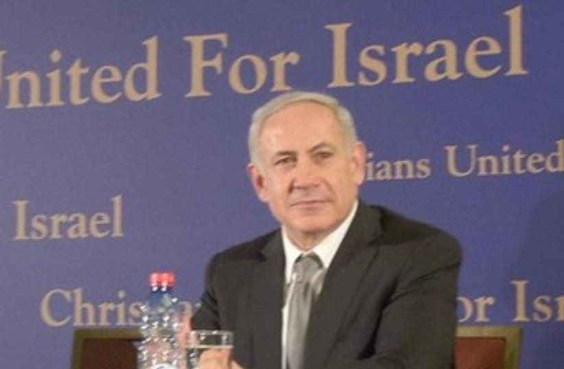 Netanyahu at CUFI meeting_370 (photo credit: Facebook image)
