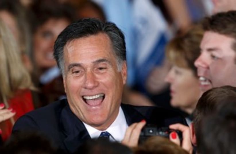 US Republican presidential candidate Mitt Romney 370 (photo credit: REUTERS/Jeff Haynes)
