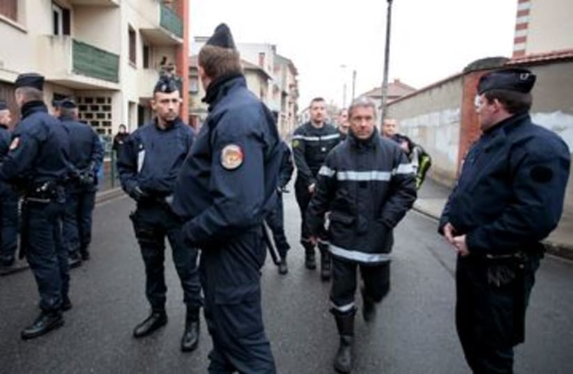 French police block street in Toulouse 390 (R) (photo credit: REUTERS/Pascal Parrot)