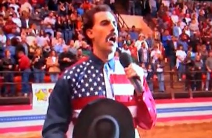 Borat national anthem 370 (photo credit: Screenshot)