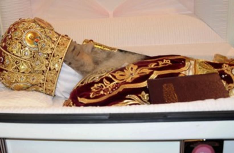Body of Coptic Pope Shenouda III  (photo credit: REUTERS)