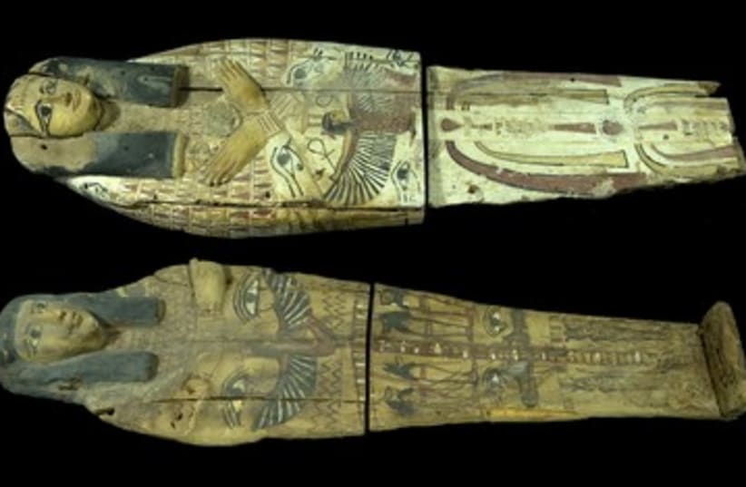 Egyptian Sarcophagi seized in Jerusalem 390 (photo credit: Clara Amit, courtesy of the Israel Antiquities Aut)
