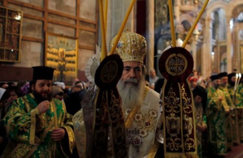 Greek Orthodox Patriarch of Jerusalem (photo credit: REUTERS/Ammar Awad )