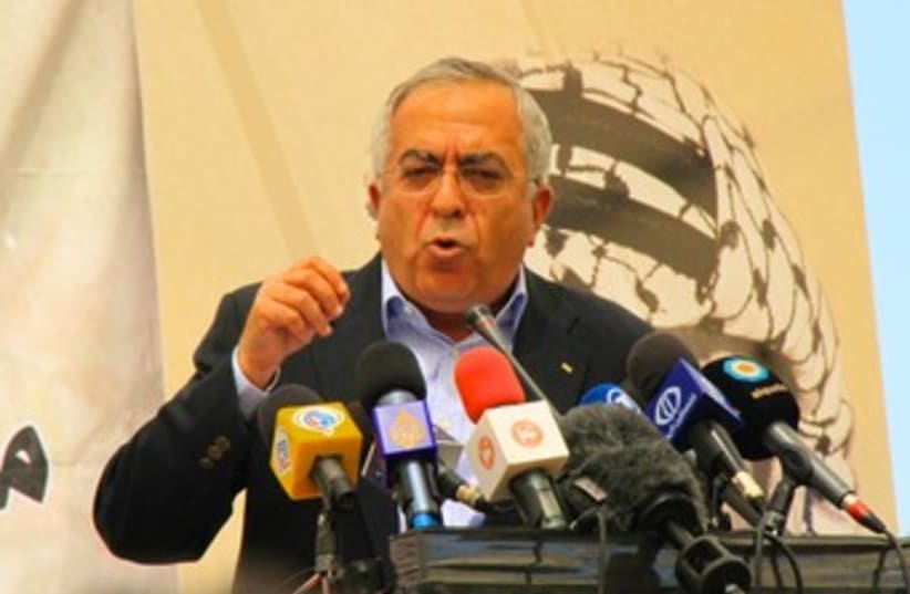 PA Prime Minister Salam Fayyad at Bil'in Conference 370 (photo credit: TOVAH LAZAROFF)
