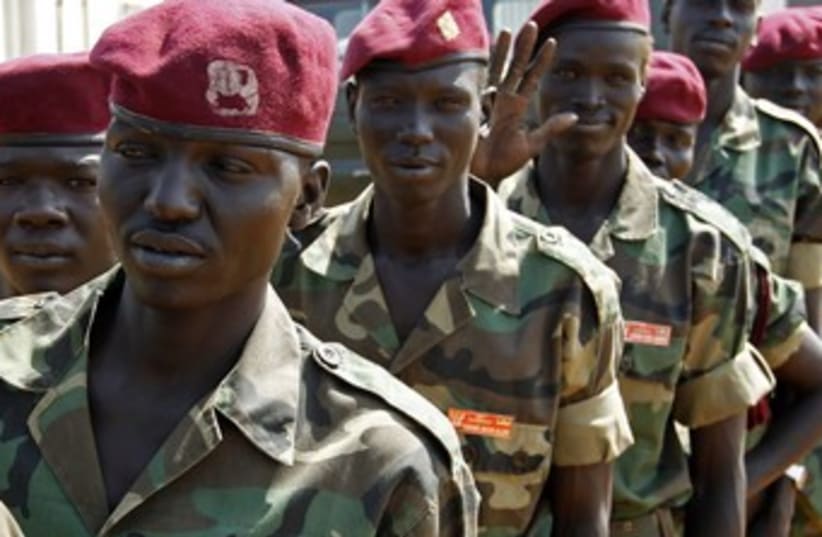 South Sudanese soldiers 370 (photo credit: REUTERS/Goran Tomasevic)