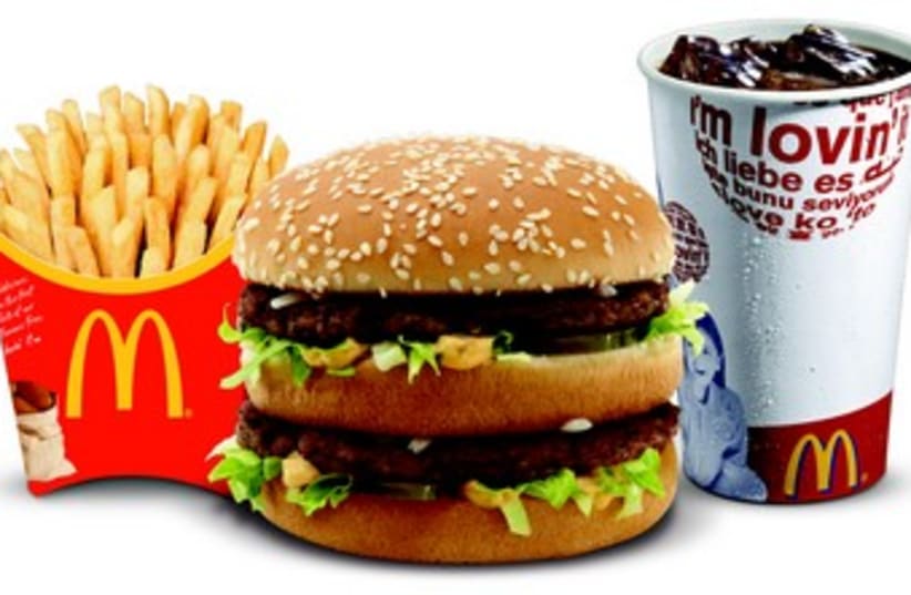 A McDonald's Big Mac meal 370 (photo credit: McDonald's Israel)