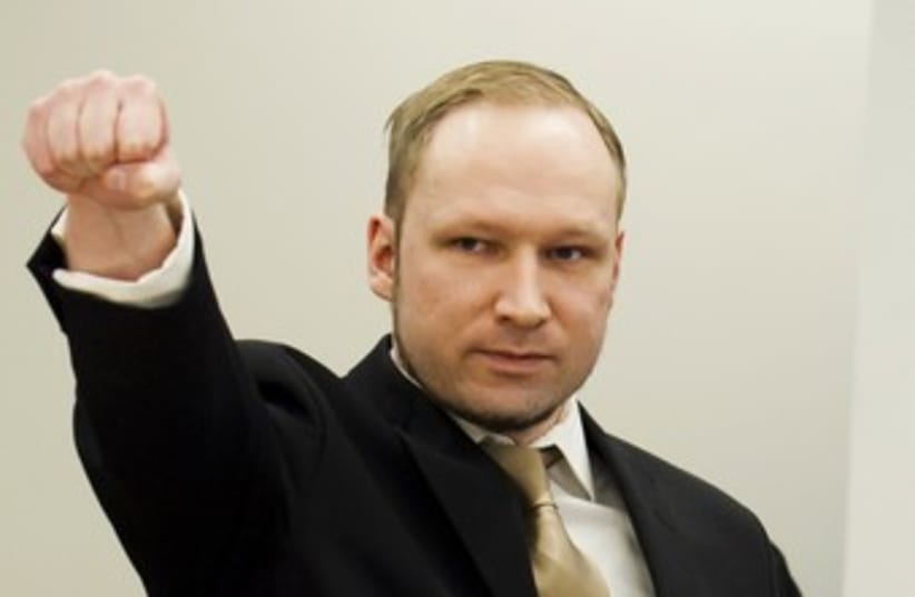 Norwegian mass killer Anders Behring Breivik 370 (photo credit: REUTERS/Heiko Junge/Pool)