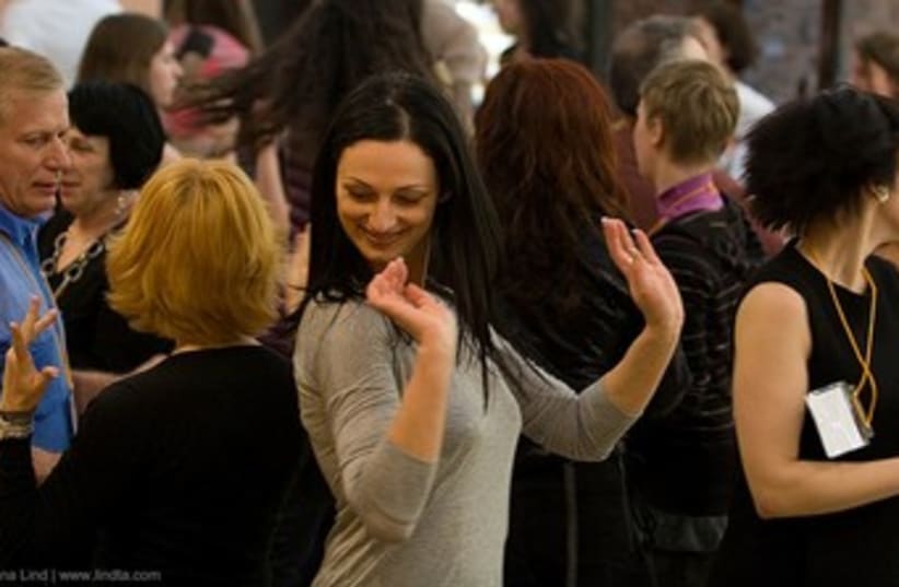 Russian-speaking Jew dances at Limmud confab_370 (photo credit: Courtesy Limmud )