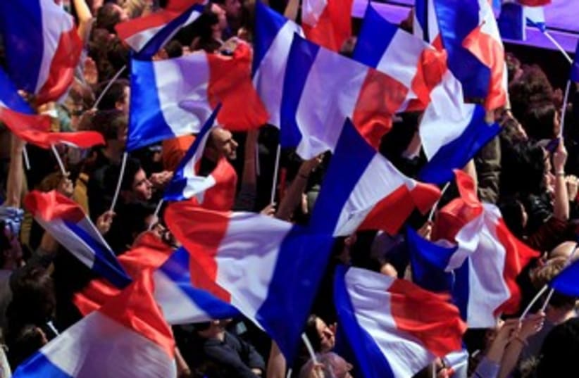 French flags 370 (photo credit: REUTERS/Yves Herman)