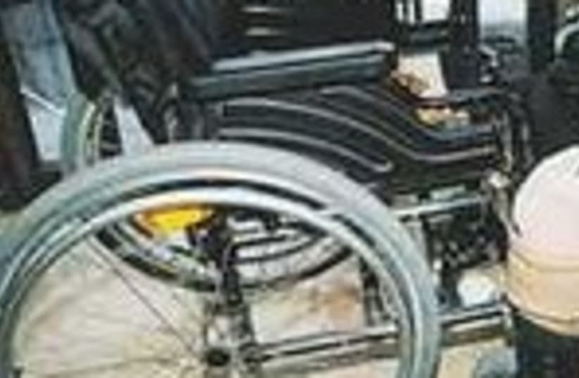 Disabled person with wheelchair 150 (photo credit: Ariel Jerozolimski)