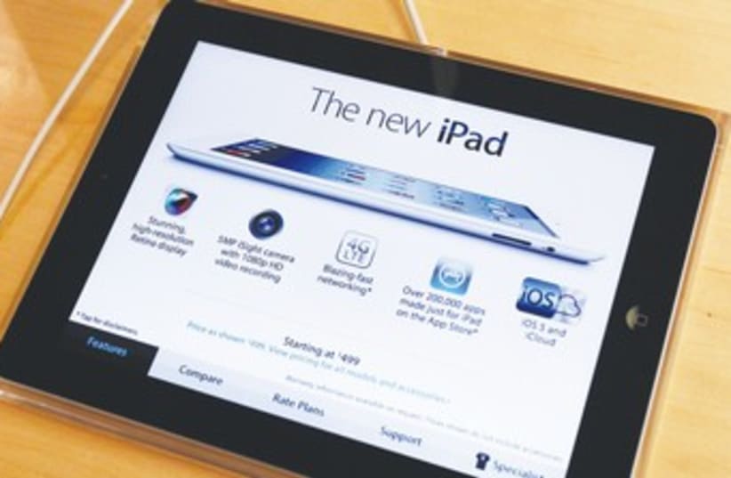 APPLE’S NEWEST iPad 370 (photo credit: Shannon Stapleton/Reuters)