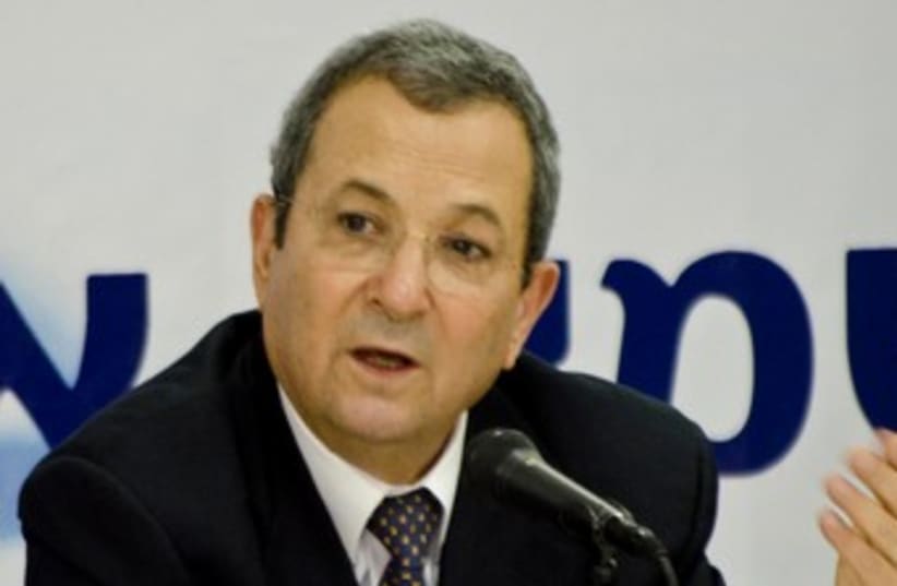 Ehud Barak at Independence press conference 370 (photo credit: Ricardo Mallaco)