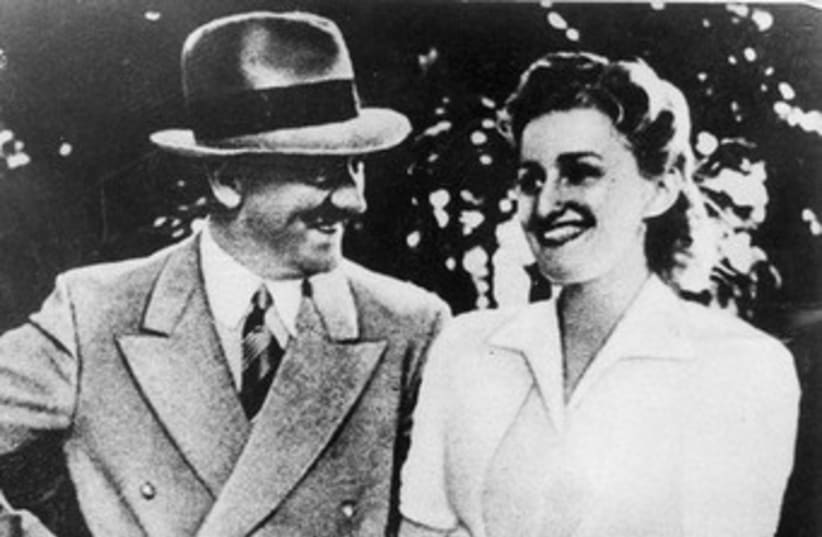 Eva Braun with Adolf Hitler 370 (photo credit: Jerusalem Post Archives)