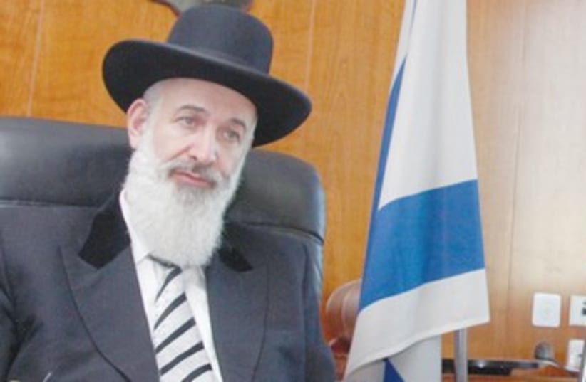 Rabbi Metzger (photo credit: Marc Israel Sellem/The Jerusalem Post)