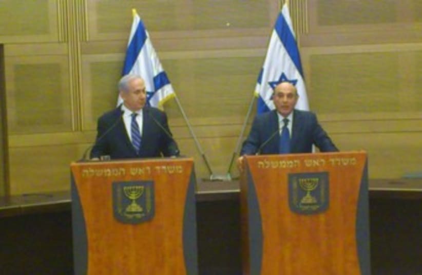 Mofaz and Netanyahu 370 (photo credit: Marc Israel Sellem)