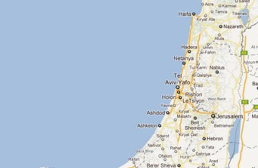 Map of Israel - Google Maps (photo credit: Courtesy of Google Maps)