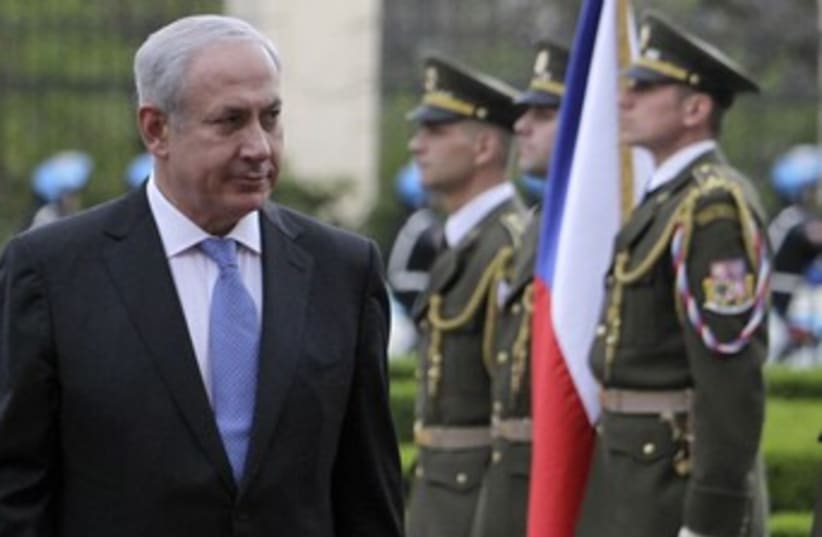 Netanyahu in Prague 370 (photo credit: REUTERS/David W Cerny)