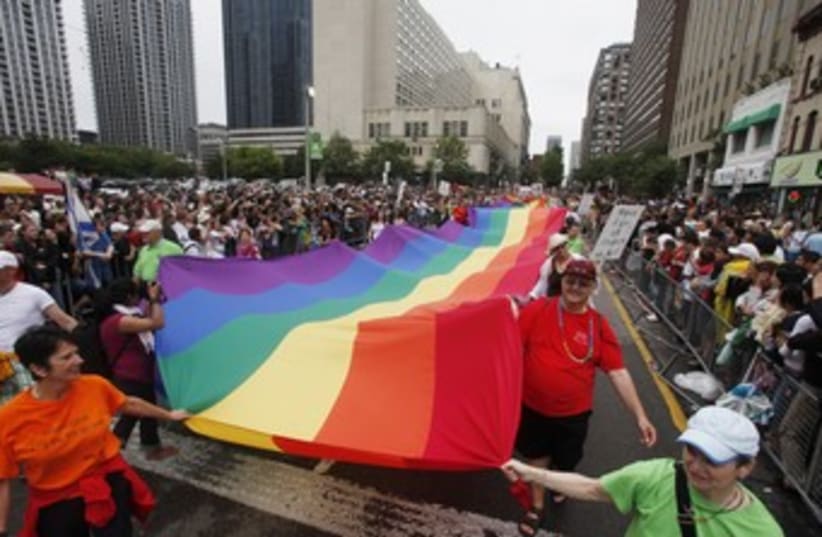 Annual gay pride parade in Toronto 370 (photo credit: REUTERS)