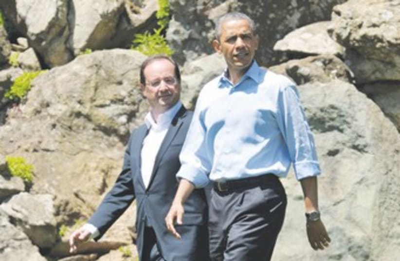 Hollande and Obama 370 (photo credit: REUTERS)