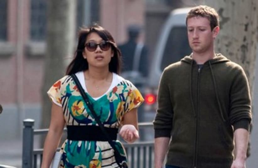 Zuckerberg and Chan 370 (photo credit: REUTERS)