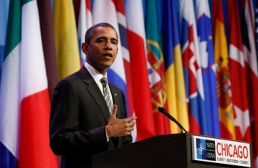 US President Barack Obama at NATO conference 370 (R) (photo credit: REUTERS/Jim Young)