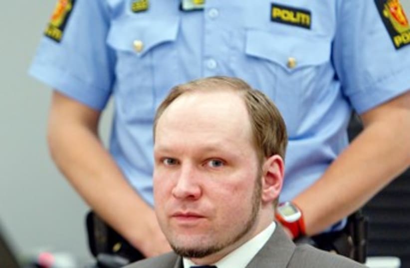 Breivik in court 370 (photo credit: REUTERS)