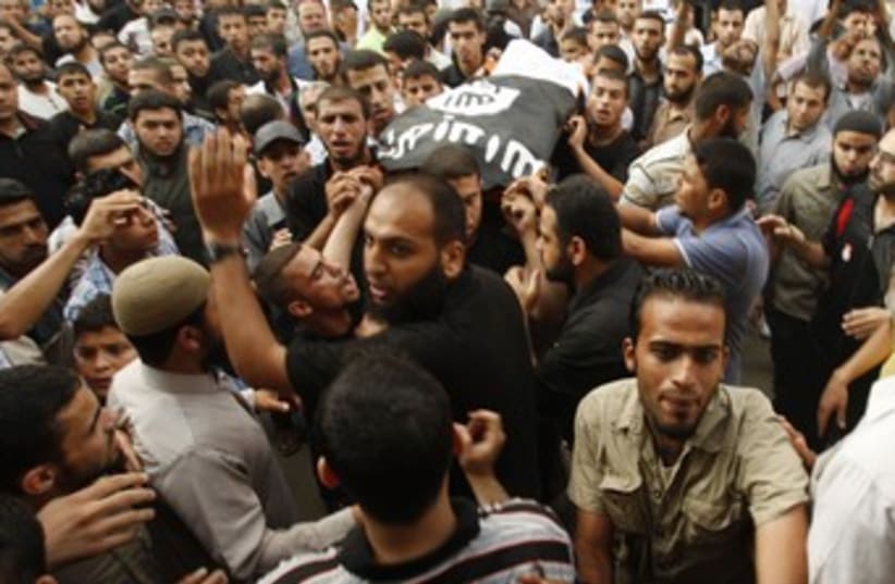 Funeral for PRC terrorist killed by IAF airstrike 370 (photo credit: REUTERS)