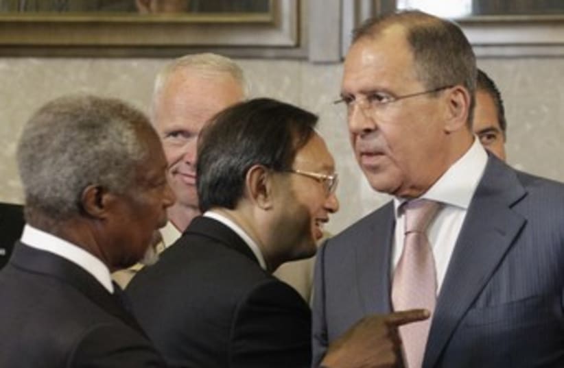 Annan and Lavrov 370 (photo credit: REUTERS)