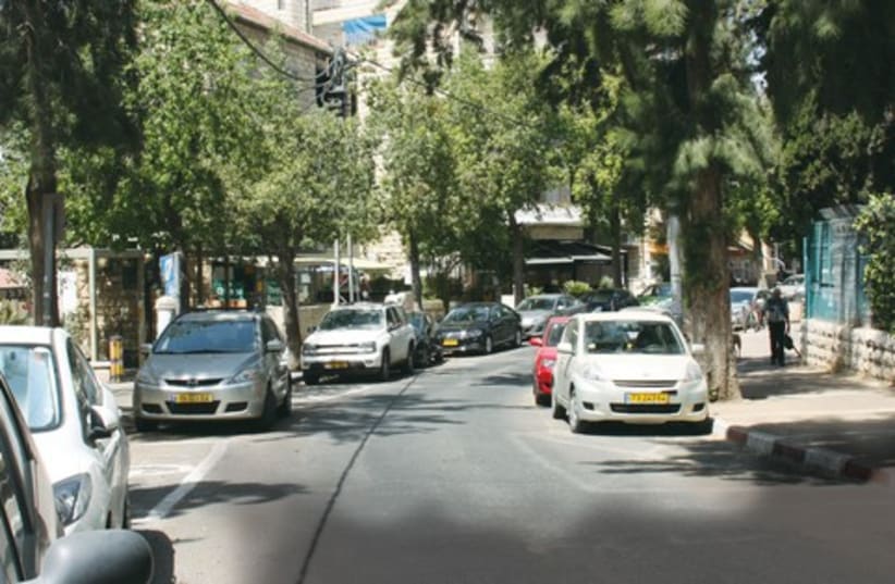 Parked cars in Jerusalem's Rehavia 521 (photo credit: SHMUEL BAR-AM)